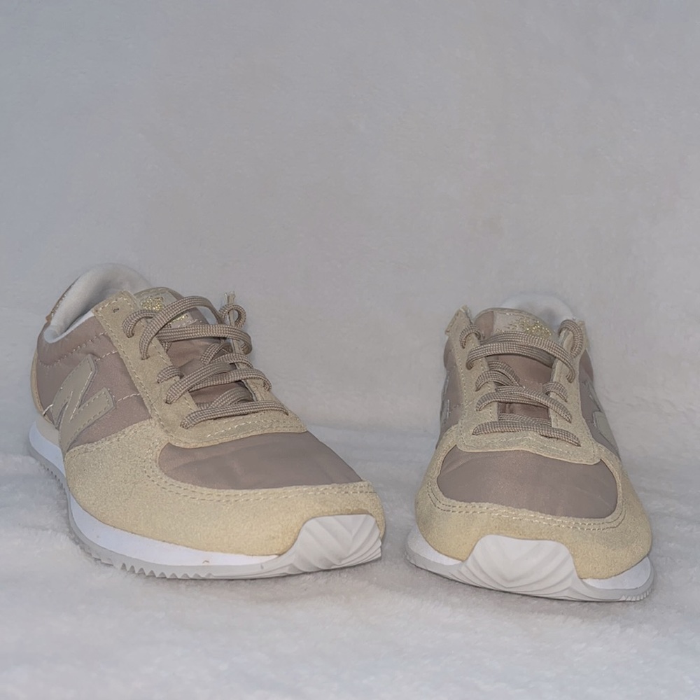 New Balance Women's Beige Taupe Athletic Sneakers - Picture 2 of 6